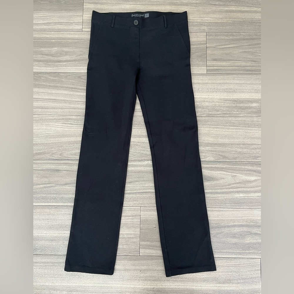 Betabrand Straight-Leg Classic Dress Pant Yoga Pant size L